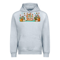 Heather Grey just a girl who loves fall libbey glass Urban Hoodie - BundleAndBundleShop