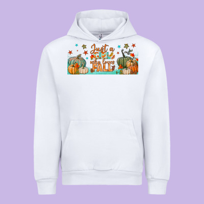 Just A Girl Who Loves Fall Libbey Glass Urban Hoodie Designed By Bundleandbundleshop