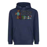 Navy christmas begins with christ Heavyweight Hoodie - AdoDesignShop