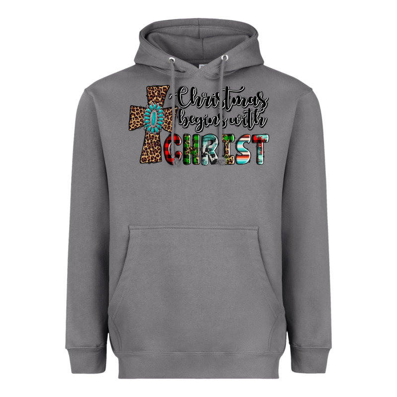 Christmas Begins With Christ Heavyweight Hoodie by AdoDesignShop | Teevron