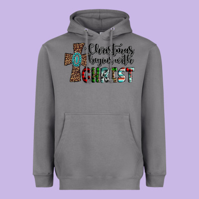 Christmas Begins With Christ Heavyweight Hoodie Designed By Adodesignshop