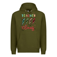 Army Green teacher claus Premium Hoodie - MaliasSmallBusiness