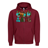 Burgundy born is the king Zipper Hoodie - AdoDesignShop