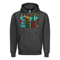 Charcoal Heather born is the king Zipper Hoodie - AdoDesignShop