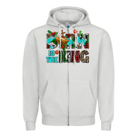 Dove Grey born is the king Zipper Hoodie - AdoDesignShop