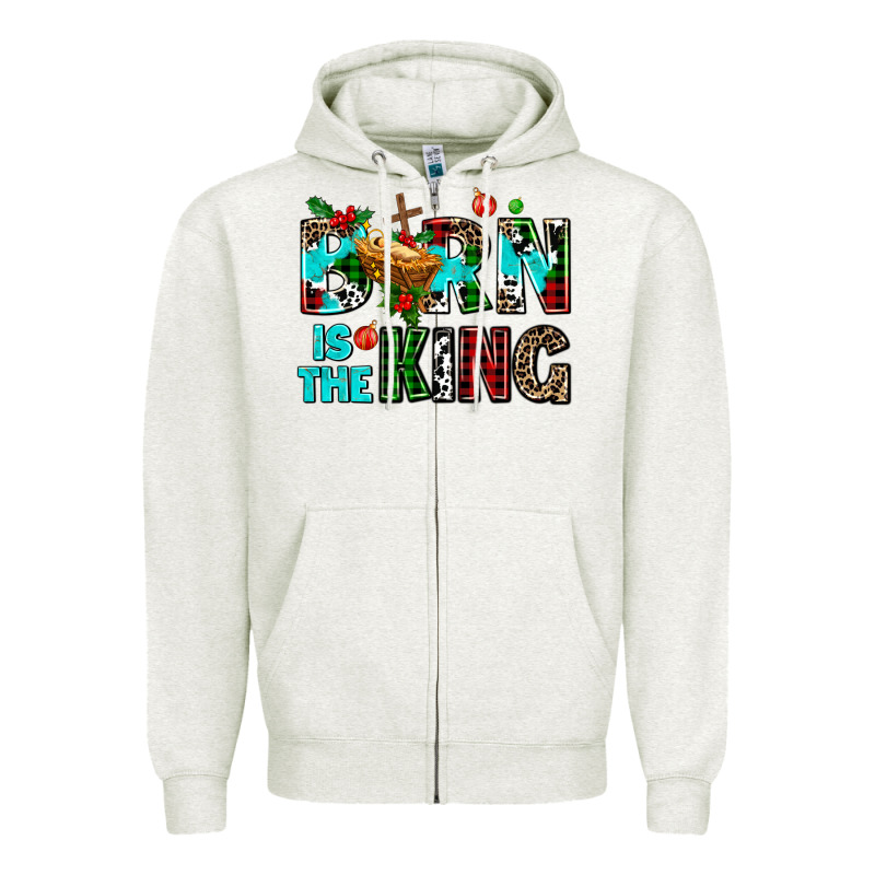 Born Is The King Zipper Hoodie by AdoDesignShop | Teevron