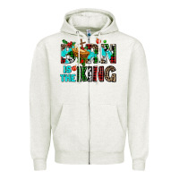Oatmeal Heather born is the king Zipper Hoodie - AdoDesignShop