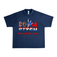 Navy boom bitch get out the way Urban Heavy Tee - texasbilliewilder