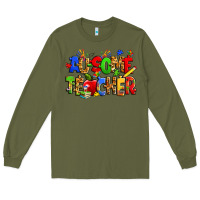 Army Green ausome autism teacher Long Sleeve Tee - Zillion Design Studio