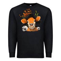 Black halloween witch cow Premium Sweatshirt - Jasminsmagicworld
