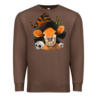 Chestnut halloween witch cow Premium Sweatshirt - Jasminsmagicworld