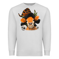 Dove Grey halloween witch cow Premium Sweatshirt - Jasminsmagicworld