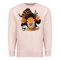 Pale Pink halloween witch cow Premium Sweatshirt - Jasminsmagicworld