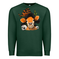 Sports Green halloween witch cow Premium Sweatshirt - Jasminsmagicworld