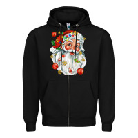 Black santa with little christmas Zipper Hoodie - AdoDesignShop