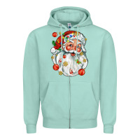 Seafoam santa with little christmas Zipper Hoodie - AdoDesignShop