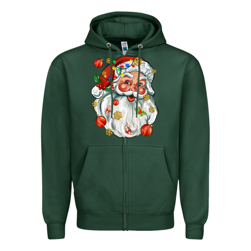 Santa With Little Christmas Zipper Hoodie by AdoDesignShop | Teevron