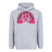 Heather Grey breast cancer rainbow Heavyweight Hoodie - AdoDesignShop