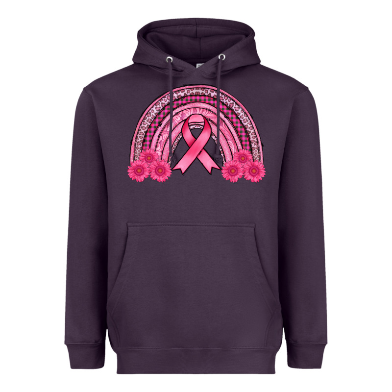 Breast Cancer Rainbow Heavyweight Hoodie by AdoDesignShop | Teevron