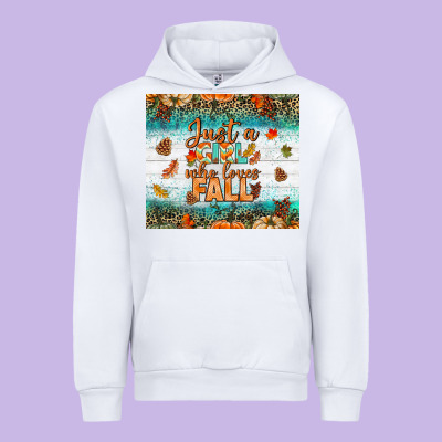 Just A Girl Who Loves Fall Tumbler Urban Hoodie Designed By Bundleandbundleshop