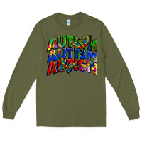 Army Green autism autism autism Long Sleeve Tee - Zillion Design Studio