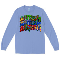 Colony Blue autism autism autism Long Sleeve Tee - Zillion Design Studio
