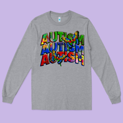 Autism Autism Autism Long Sleeve Tee Designed By Zillion Design Studio