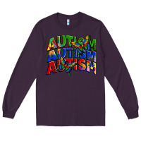 Plum autism autism autism Long Sleeve Tee - Zillion Design Studio