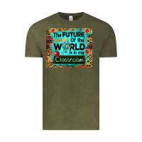 Vintage Olive the future of the world is in my classroom mousepad Vintage Tee - BarkalooDesign