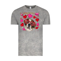 Cloud Rock valentine's day  saint bernard dog Vintage Tee - RanaPortraitStore