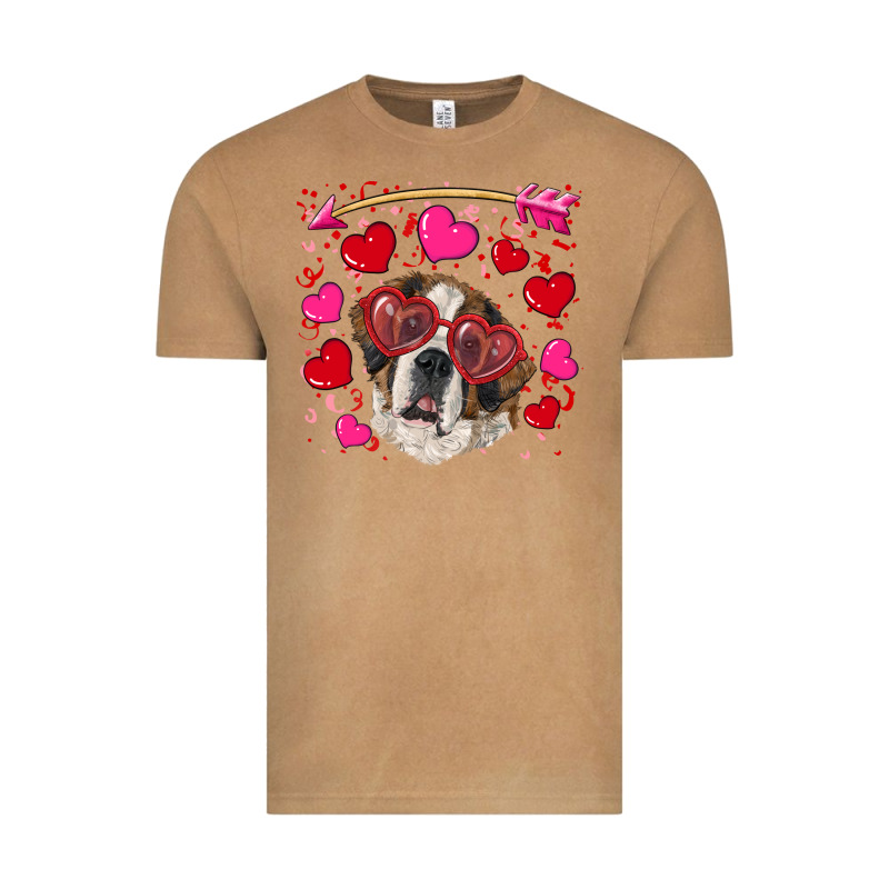 Valentine's Day  Saint Bernard Dog Vintage Tee by RanaPortraitStore | Teevron