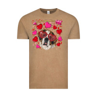 Vintage Coffee valentine's day  saint bernard dog Vintage Tee - RanaPortraitStore