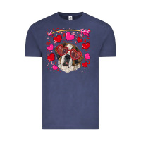 Vintage Denim valentine's day  saint bernard dog Vintage Tee - RanaPortraitStore