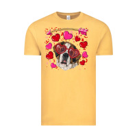 Vintage Mustard valentine's day  saint bernard dog Vintage Tee - RanaPortraitStore