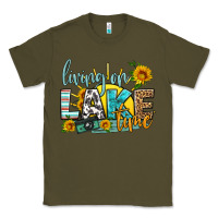 Army Green living on lake time Classic Tee - HRA Design Shop