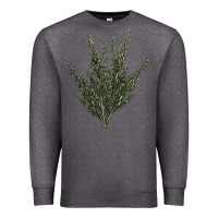 Charcoal Heather Botanical Sagebrush Illustrations Premium Sweatshirt - LillyAllenDesigns