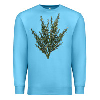 Ocean Blue Botanical Sagebrush Illustrations Premium Sweatshirt - LillyAllenDesigns