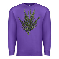 Purple Botanical Sagebrush Illustrations Premium Sweatshirt - LillyAllenDesigns
