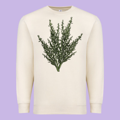 Botanical Sagebrush Illustrations Premium Sweatshirt Designed By Lillyallendesigns