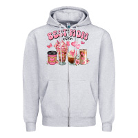Heather Grey best mom ever floral coffee cups Zipper Hoodie - JahusDesignShop