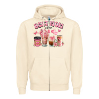 Sandshell best mom ever floral coffee cups Zipper Hoodie - JahusDesignShop
