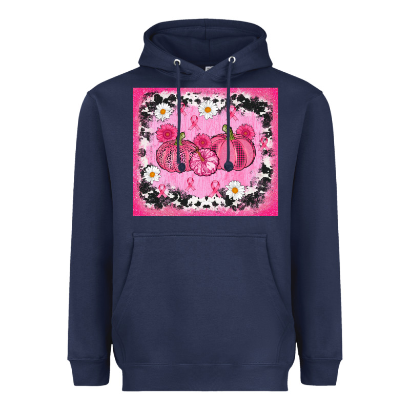 Breast Cancer Pumpkins Heavyweight Hoodie by AdoDesignShop | Teevron