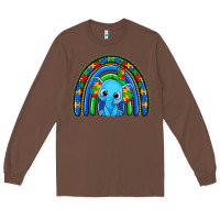 Chestnut autism elephant rainbow Long Sleeve Tee - Zillion Design Studio