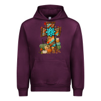 Mauve Wine fall cross Urban Hoodie - BundleAndBundleShop