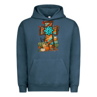 Pigment Midnight Navy fall cross Urban Hoodie - BundleAndBundleShop