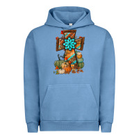 Pigment Pebble Blue fall cross Urban Hoodie - BundleAndBundleShop