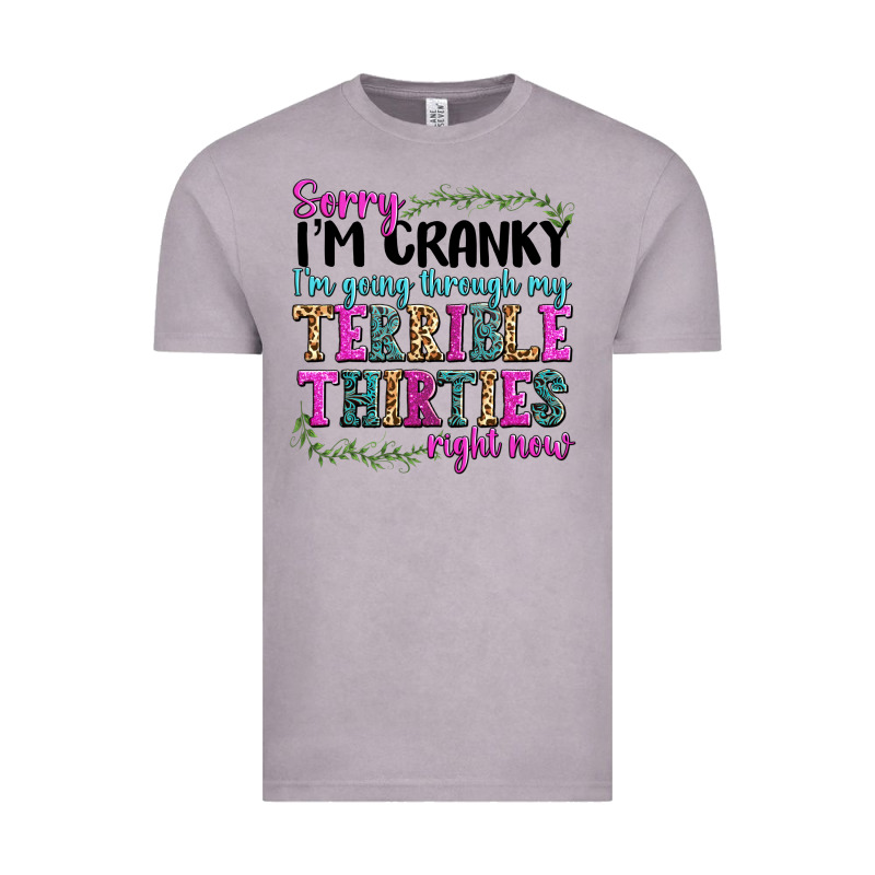 Sorry Im Cranky Im Going Through My Terrible Thirties Right Now Vintage Tee by texasbilliewilder | Teevron