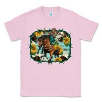 Bubblegum Pink western rodeo horse cowhide sunflowers Classic Tee - BarkalooDesign