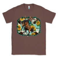 Chestnut western rodeo horse cowhide sunflowers Classic Tee - BarkalooDesign