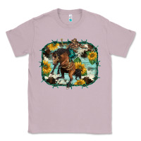 Lilac western rodeo horse cowhide sunflowers Classic Tee - BarkalooDesign
